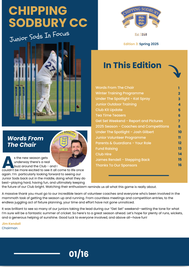 Junior Sods in Focus – 3